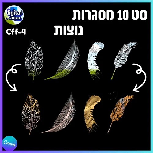 סט 10 מסגרות נוצות - Cff-4